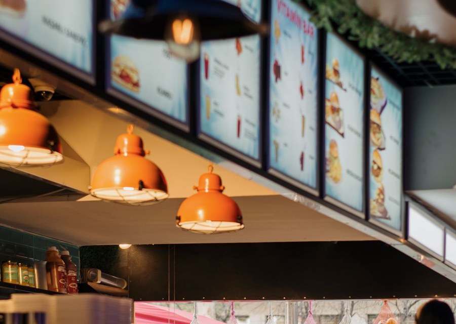 Restoran menü ekranları